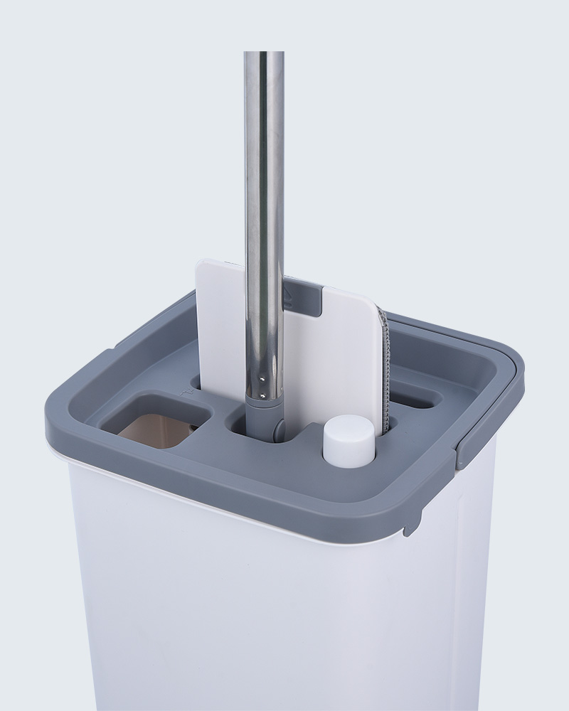 مجموعة دلو ممسحة مسطحة للغسيل بدون استخدام اليدين