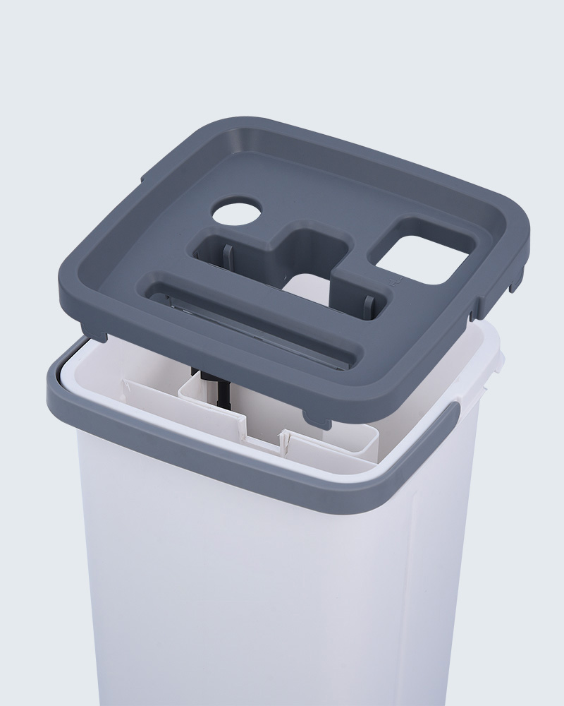 مجموعة دلو ممسحة مسطحة للغسيل بدون استخدام اليدين