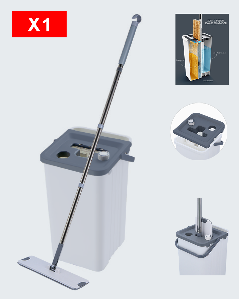 مجموعة دلو ممسحة لفصل المياه النظيفة والقذرة